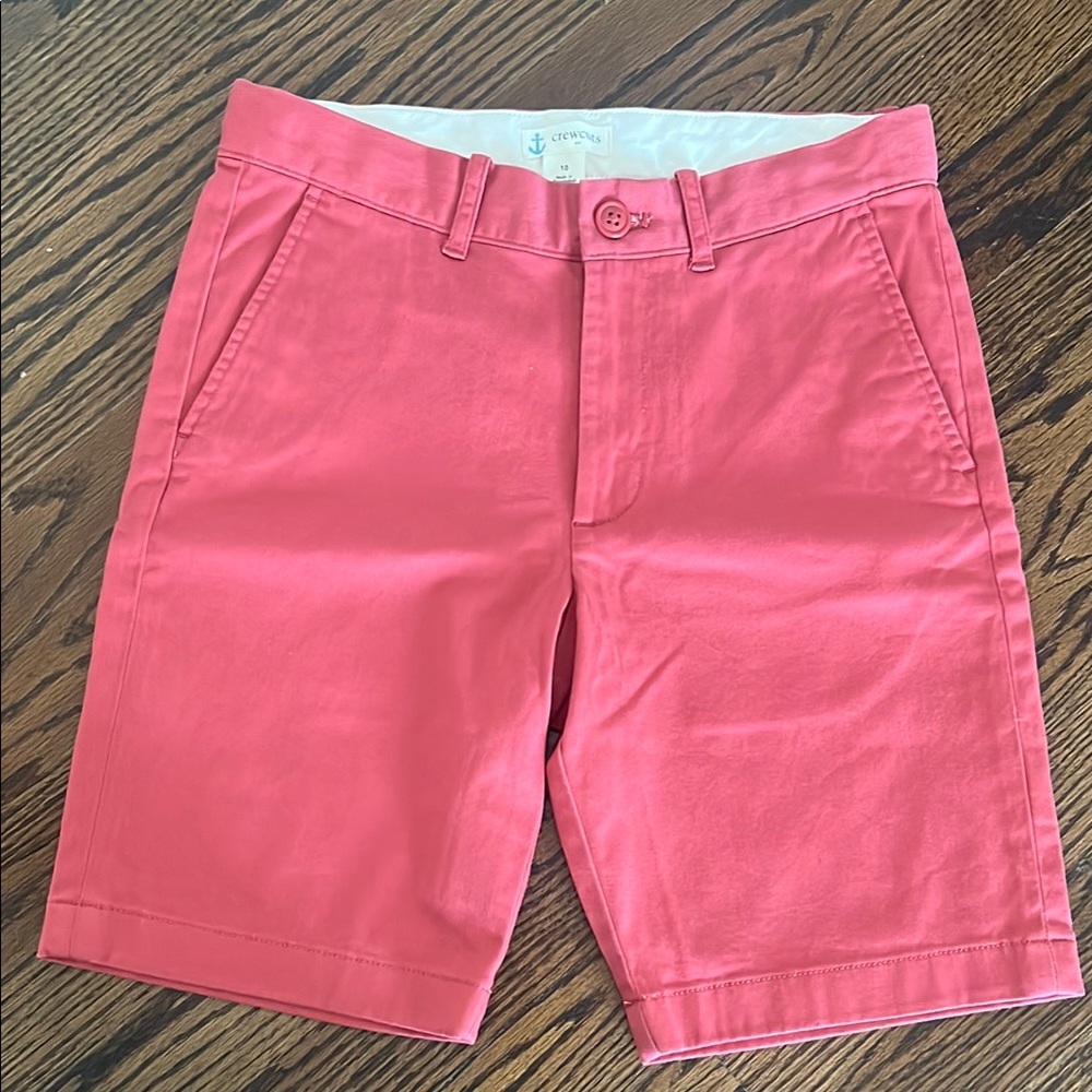 Boys size 10 nwt Jcrew chino shorts coral/salmon